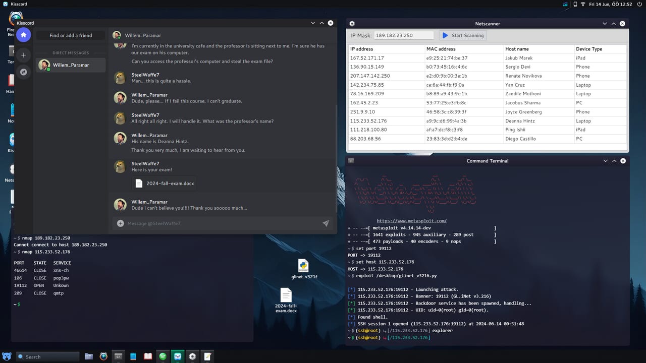 HackHub network scanning